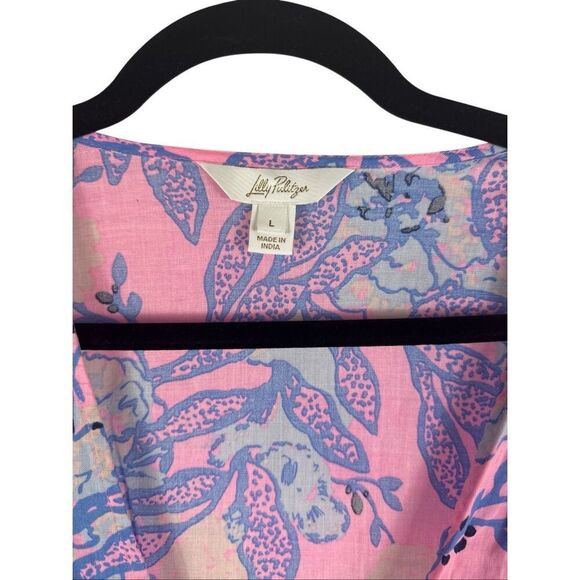 NWT Lilly Pulitzer -Perry Long Sleeve Maxi Cover-Up-Multi Totally Koalafied- siz - Picture 7 of 10